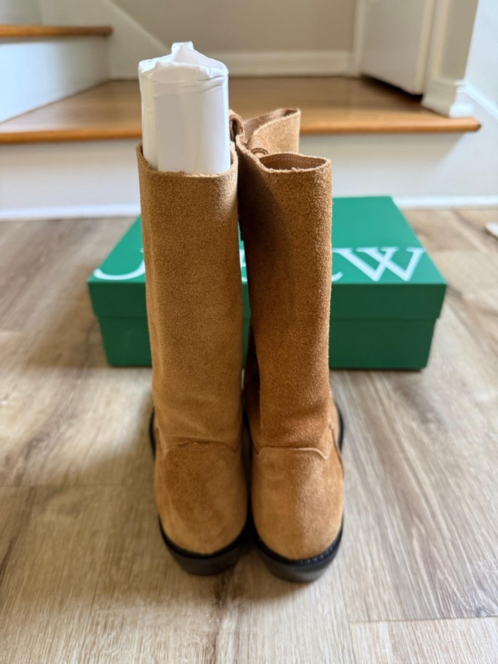 NWT J. Crew Tan Suede Mid-Calf Western Boots - Picture 5 of 9